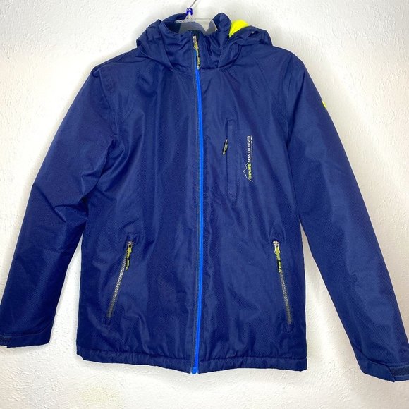 Killtec waterproof windproof teens size 14 navy ski/snow jacket w/hood.